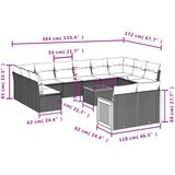  Vrtni set s jastucima, 12 dijelova, sivi poliratan | shoptok.hr