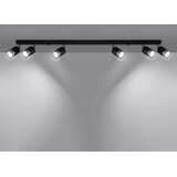 Stropna svetilka NERO 6 črna/krom, (21348067) | Shoptok.si