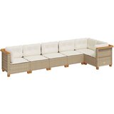 Maison Chic Seti vrtnega pohištva - Vrtna garnitura - Vrtni pohištvo set 6-delna z blazinami bež poli ratan, (21813587) | Shoptok.si