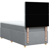 Box spring krevet s madracem svjetlosivi 90x190 cm od tkanine | shoptok.hr