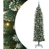 vidaXL Umetno vitko božično drevo med 300 LED Zelena in bela 210 cm | Shoptok.si