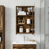  Kupaonski ormar s ogledalom Dimljeni hrast 30 x 10,5 x 50 cm | shoptok.hr