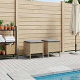  Vrtni otoman 2 Komad Bež i svijetlo siva 38 x 38 x 45 cm | Eponuda.com