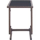  Vrtni stol smeđi 110 x 53 x 72 cm stakleni i poliratan | shoptok.hr