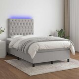  s oprugama i madracem LED svjetlosivi 120x190 cm tkanina | shoptok.hr
