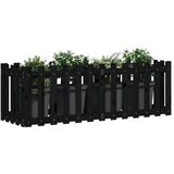  Povišena vrtna gredica crna 150x50x50 cm masivna borovina | Eponuda.com