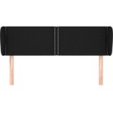  Uzglavlje s ušima crno 147x23x78/88 cm od tkanine | shoptok.hr