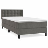 Maison Chic Box spring postelja - Vzmetna postelja z vzmetnico temno siva 100x200 cm žamet SL20715, (21893153) Cene