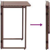 vidaXL Zložljiva vrtna miza Brown 90x51x75 cm Poly Rattan | Shoptok.si