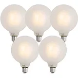 Komplet 5 Pametne zatemljive LED žarnice E27 G125 mat 7W 806lm 2700-6500K