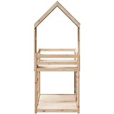  Krevet na kat s krovom 90 x 200 cm od masivne borovine | shoptok.hr