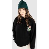 Petals and Peacocks Flower Shop Pulover s kapuco black | Shoptok.si