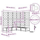  Vrtna saksija 5 pcs Bijeli 120 x 120 x 126 cm Plastika | shoptok.hr
