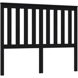 Maison Chic posteljno vzglavje - vzglavna omarica - nočna omarica črno 126x6x101 cm trdna borovina, (21705992) | Shoptok.si