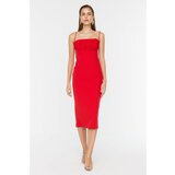 Trendyol Red Collar Detailed Dress Cene