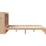 vidaXL Krevet s regalom za knjige bez madraca 140x190 cm od borovine | shoptok.hr