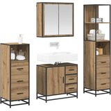  Set namještaja za kupaonicu s ladicama 4 pcs Umjetnički hrast | shoptok.hr