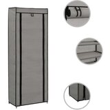 Ormarić za cipele s pokrovom od tkanine 57 x 29 x 162 cm sivi | shoptok.hr