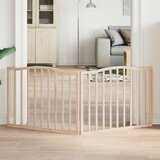 vidaXL Vrata za pse zložljiva 2 panela 160 cm topolovina | Shoptok.si