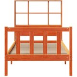 vidaXL Knjižna postelja brez vzmetnice vošč. rjava 75x190 cm borovina | Shoptok.si
