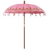  Balinežanski suncobran s bazom Roza i smeđa Ø 210-220 cm | Shoptok.si