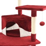  Penjalica za mačke i stupovi za grebanje 203 cm crveno-bijela | shoptok.hr