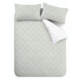 Bianca Bela/zelena posteljnina za zakonsko posteljo/podaljšana iz bombažnega perkala 230x220 cm Scallop Floral – | Shoptok.si