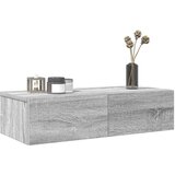 vidaXL Stenska polica s predali siva sonoma 60x26,5x15 cm inž. les | Shoptok.si