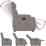 vidaXL Masažni naslanjač taupe blago | Shoptok.si