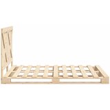  Okvir za krevet s uzglavljem 140x200 cm od masivne borovine | shoptok.hr