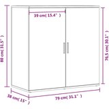 vidaXL Komoda 2 kom boja dimljenog hrasta 79x38x80cm konstruirano drvo | shoptok.hr