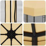  Vrtni gazebo s stranskimi stenami 3 x 3 m Krem, (5000234209) | Shoptok.si