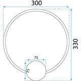 Toolight Zidni svijećnjak LED APP1384-CW GOLD 30cm | shoptok.hr