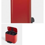 Brabantia Bo pedalni koš 3 x 11 L s 3 plastičnimi vložki - Passion Red | Shoptok.si