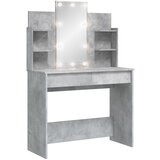  The Living Store Toaletna mizica z LED lučkami betonsko siva 96x40x142 cm - Toaletna Mizica, (21500584) | Shoptok.si