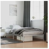 vidaXL Metalni okvir za krevet s uzglavljem bijeli 107x203 cm Cijene