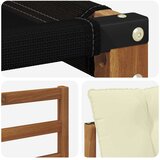  Set vanjskih sofa 6 kom. Prirodna i krem Čvrsto drvo akacije | shoptok.hr