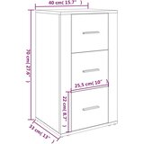  Komoda boja hrasta sonome 40 x 33 x 70 cm od konstruiranog drva | shoptok.hr