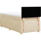  Krevet s oprugama i madracem krem 90 x 190 cm od tkanine | shoptok.hr