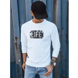 DStreet White men's sweatshirt with print BX5362