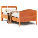 Maison Chic Posteljni okvir - Enojna postelja - Postelja za odrasle brez vzmetnice voščeno rjav 100x200 cm borovina-J8040, (21759189) Cene