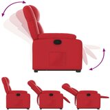  Naslonjač na podizanje od umjetne kože crveni | shoptok.hr