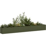 vidaXL Sadilica maslinastozelena 360x40x40 cm hladno valjani čelik | shoptok.hr