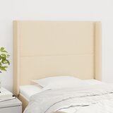  The Living Store Vzglavje z ušesi krem 83x16x118/128 cm blago - Vzglavje, (21500378) | Shoptok.si