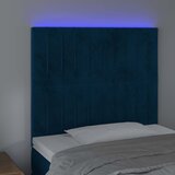  LED uzglavlje tamnoplavo 90x5x118/128 cm baršunasto | shoptok.hr