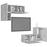  4-dijelni set TV ormarića siva boja betona od iverice | shoptok.hr