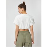 Koton crop t-shirt crew neck short sleeve elastic waist | Eponuda.ba