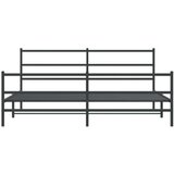 Metalni okvir kreveta s uzglavljem i podnožjem crni 193x203 cm | shoptok.hr