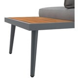 Bessagi Garden lounge garnitura sallie, siva, akacija, 3-Delno | Shoptok.si