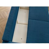 Bobochic Paris Modra raztegljiva/s prostorom za shranjevanje sedežna garnitura iz rebrastega žameta 244 cm Chelsea – | Shoptok.si